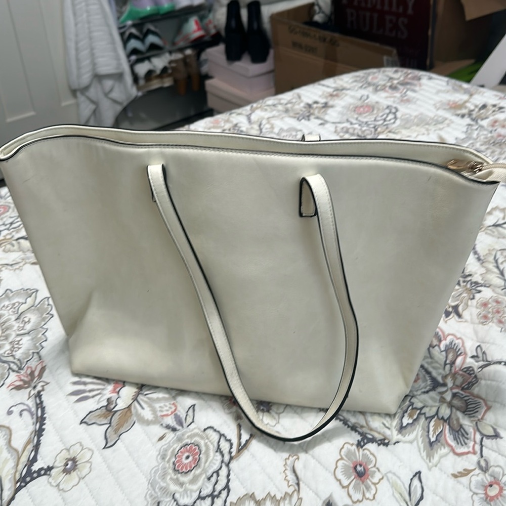 Large white tote